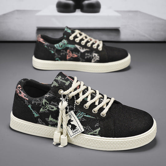 Damen Lässige Canvas-Sneakers mit einzigartigem Druckdesign