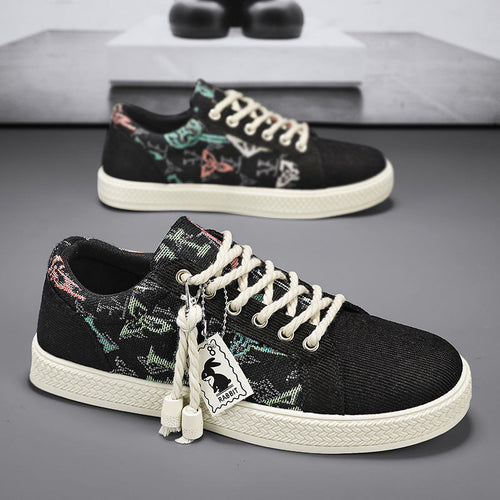 Damen Lässige Canvas-Sneakers mit einzigartigem Druckdesign