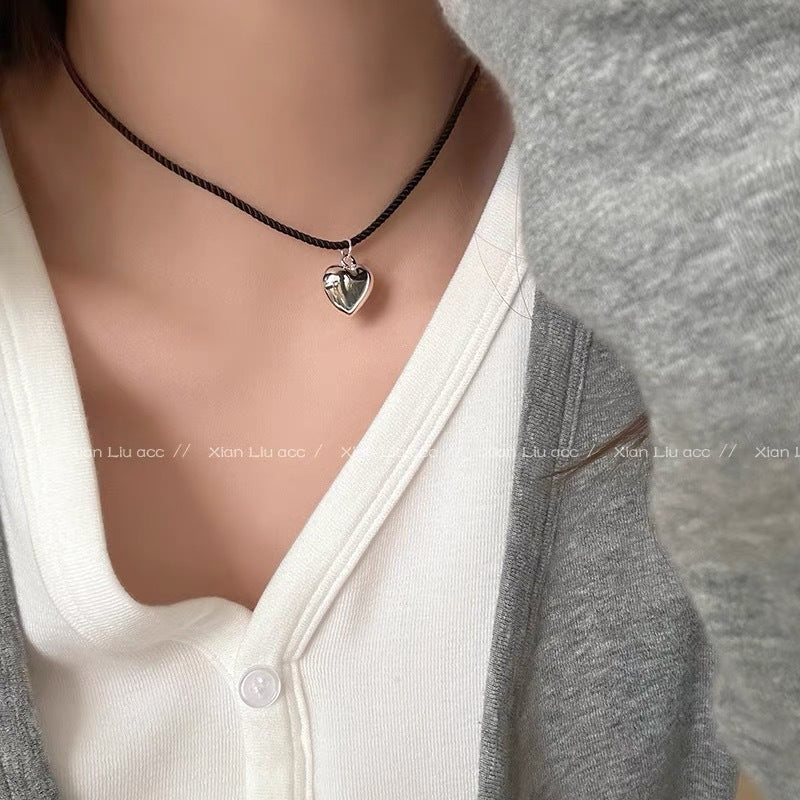 Damen Halskette mit Herzanhänger aus Edelstahl Shop Nory