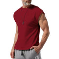 Herren schickes ärmelloses T-Shirt aus atmungsaktivem Baumwollmix
