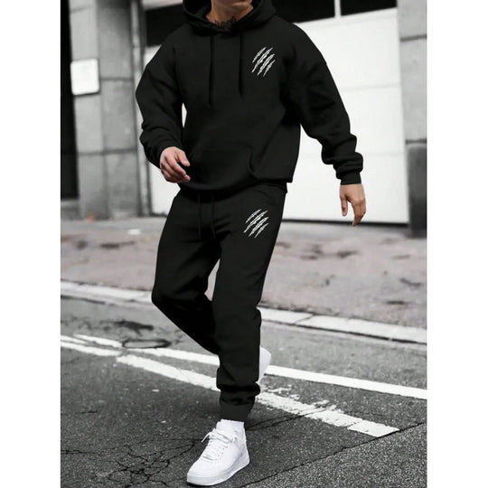 Herren Trainingsanzug mit modernem Grafikdesign und praktischen Taschen