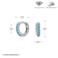 Damen Creolen mit funkelnden Zirkonsteinen aus hochwertigem 925 Sterling Silber Shop Nory