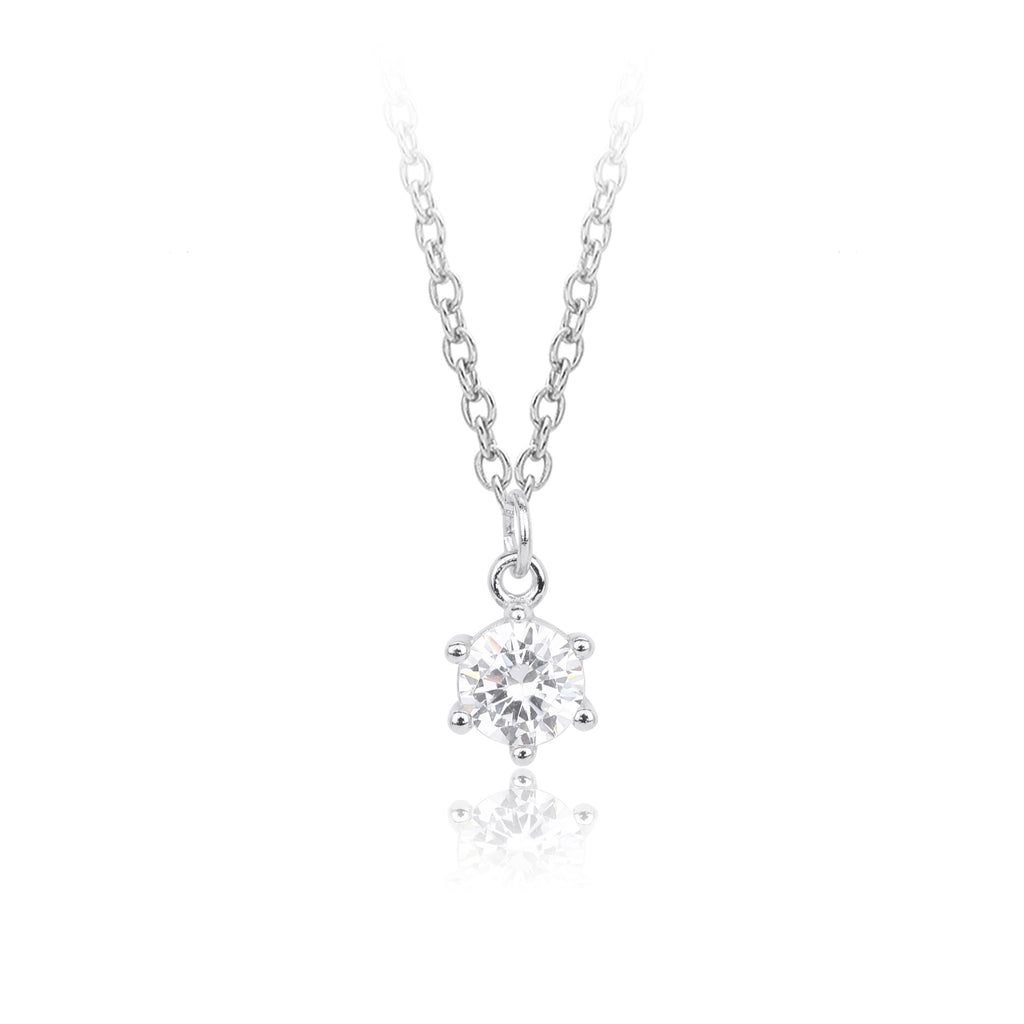 Damen Halskette mit geschmiedetem Zirkon-Anhänger und hochwertigen 925 Sterling Silber Shop Nory