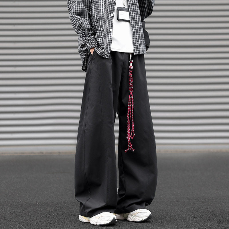 Herren Weit geschnittene Bundfaltenhose im Streetwear-Look mit extra weitem Bein Shop Nory