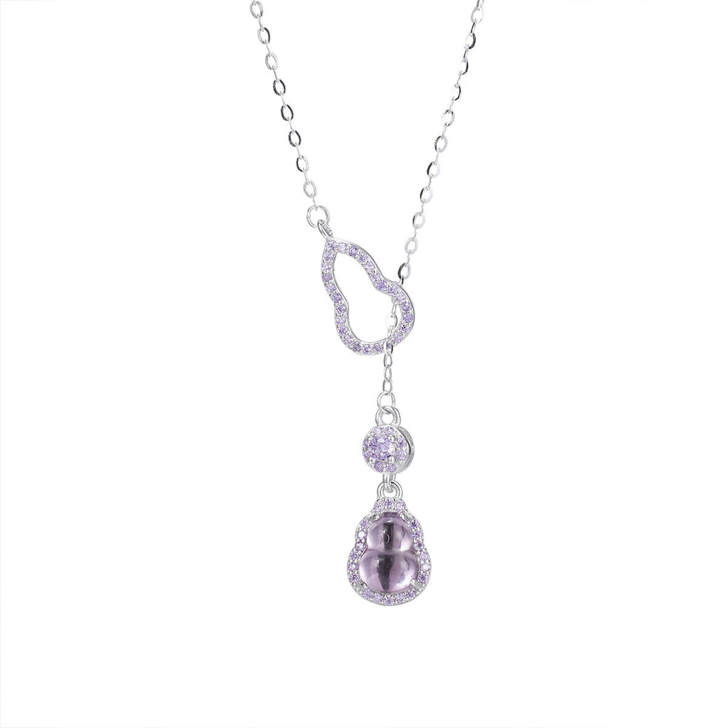 Damen elegante Halskette mit kunstvollem Anhänger und funkelnden Kristallen Shop Nory