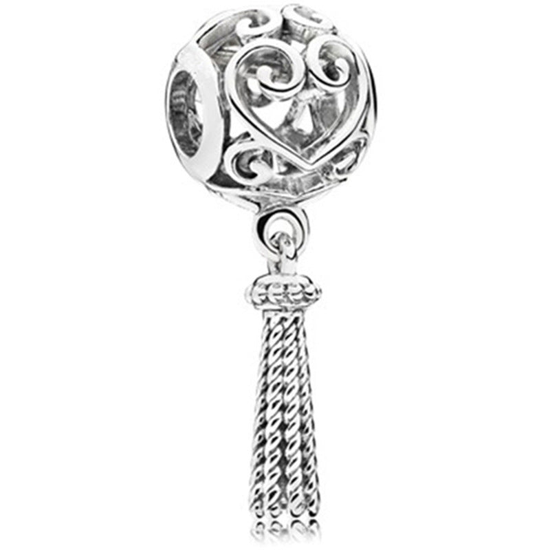 Facettierter Kristall-Charme Perlenanhänger Für Charm-Armband mit Zirkonia-Einfassung