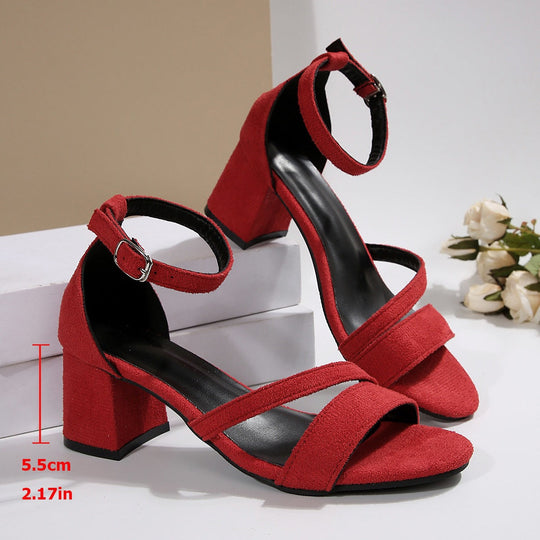 Damen elegante Blockabsatz Sandalen