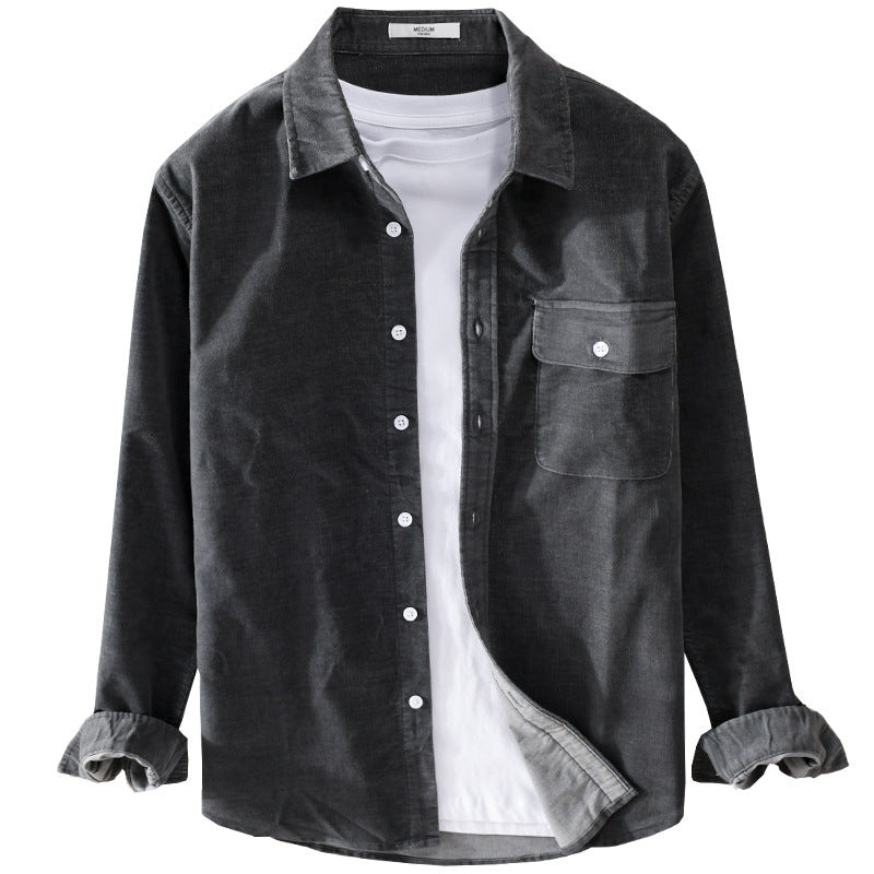 Herren Feine Cord‑Hemdjacke mit Pattentasche und legerem Schnitt Shop Nory
