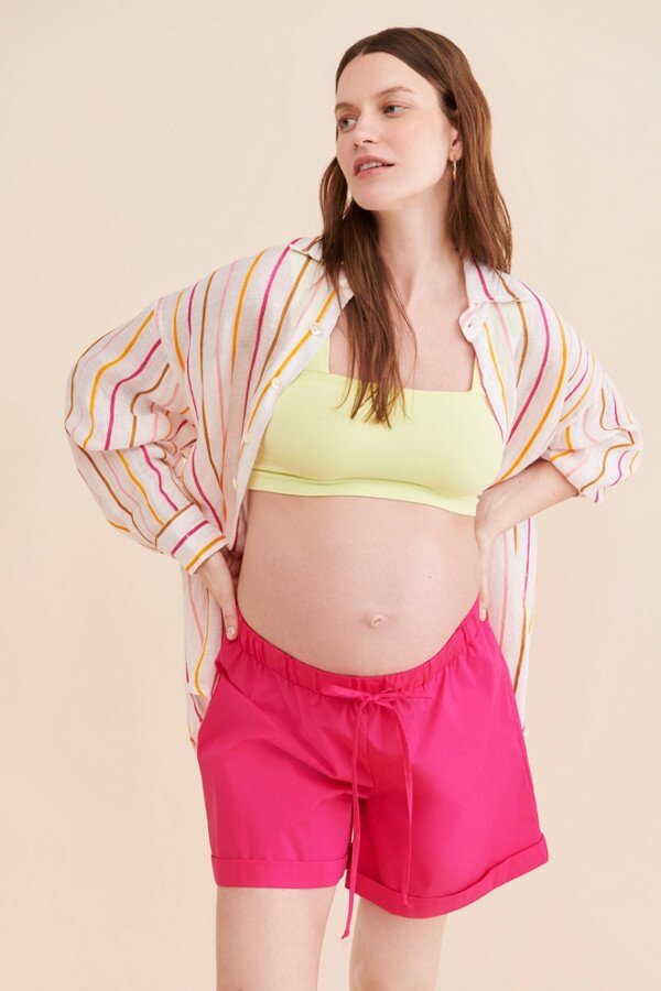 Damen Umstandsshorts mit verstellbarem Bund und atmungsaktivem Stoff Shopnory