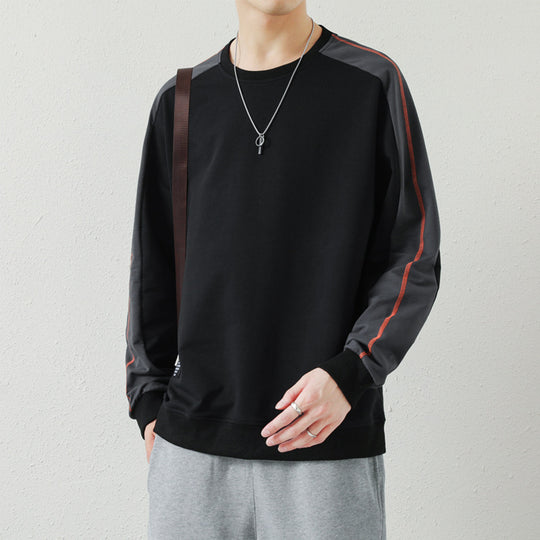 Herren Oversize-Sweatshirt mit kontrastierenden Ärmeln, Flachnaht-Details und Rippbündchen Shop Nory