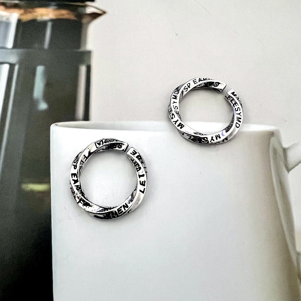 Damen Offener Ring mit inspirierendem Schriftzug Shop Nory