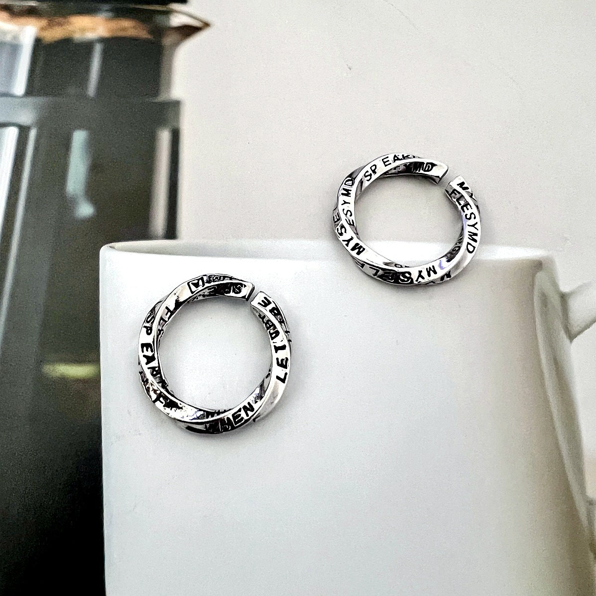 Damen Offener Ring mit inspirierendem Schriftzug Shop Nory