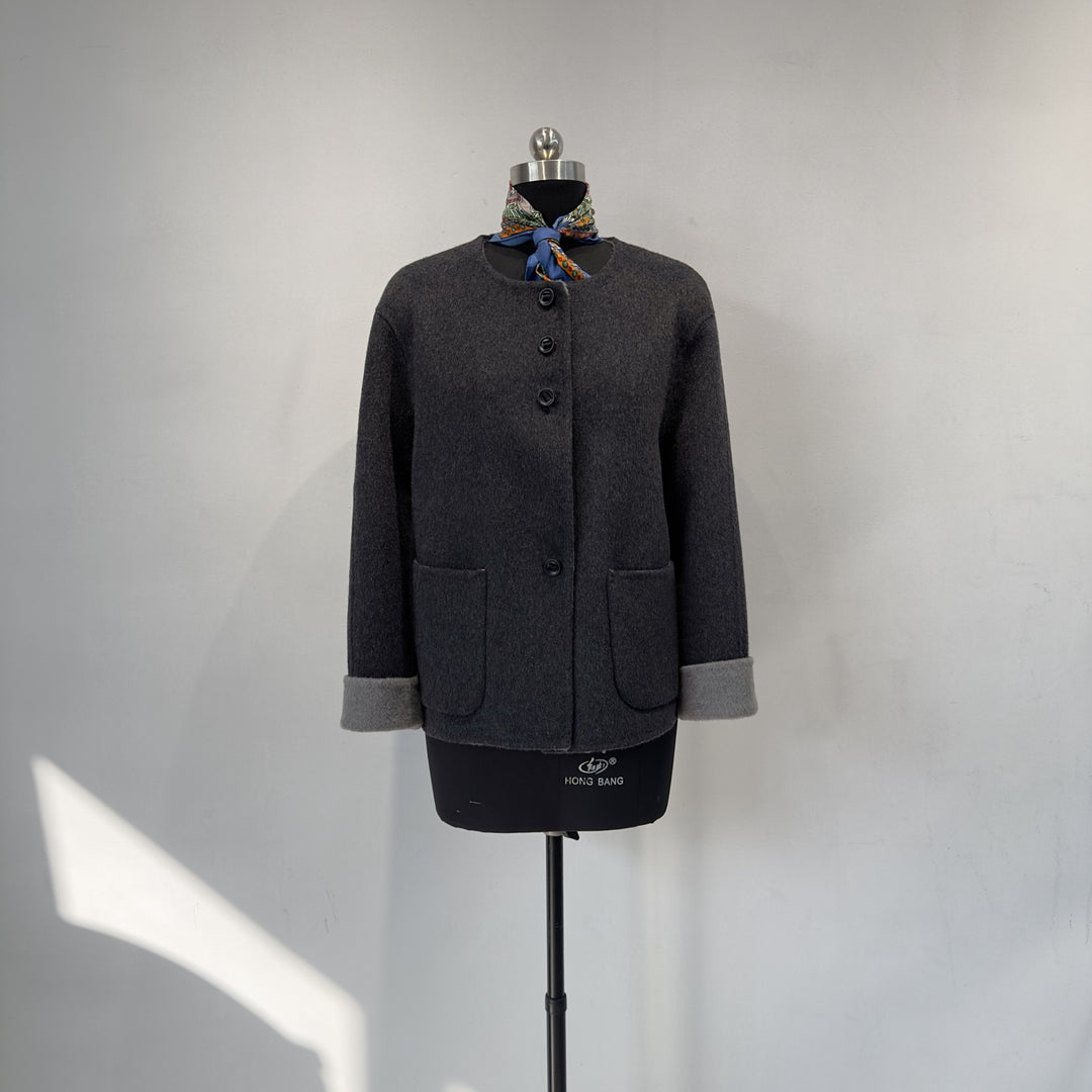 Damen Gemütliche Gestrickte Wollmischung Jacke Shop Nory