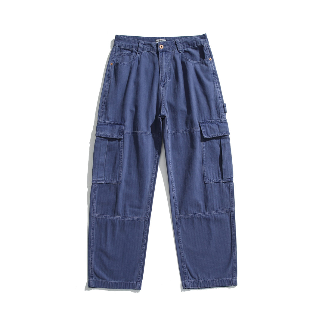 Herren weiche Canvas‑Cargohose mit mehreren Klappentaschen und elastischem Knöchelabschluss Shop Nory