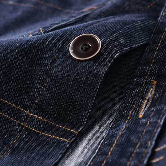Herren Strukturierte Denim-Twill-Überhemdjacke mit großen aufgesetzten Taschen Shop Nory