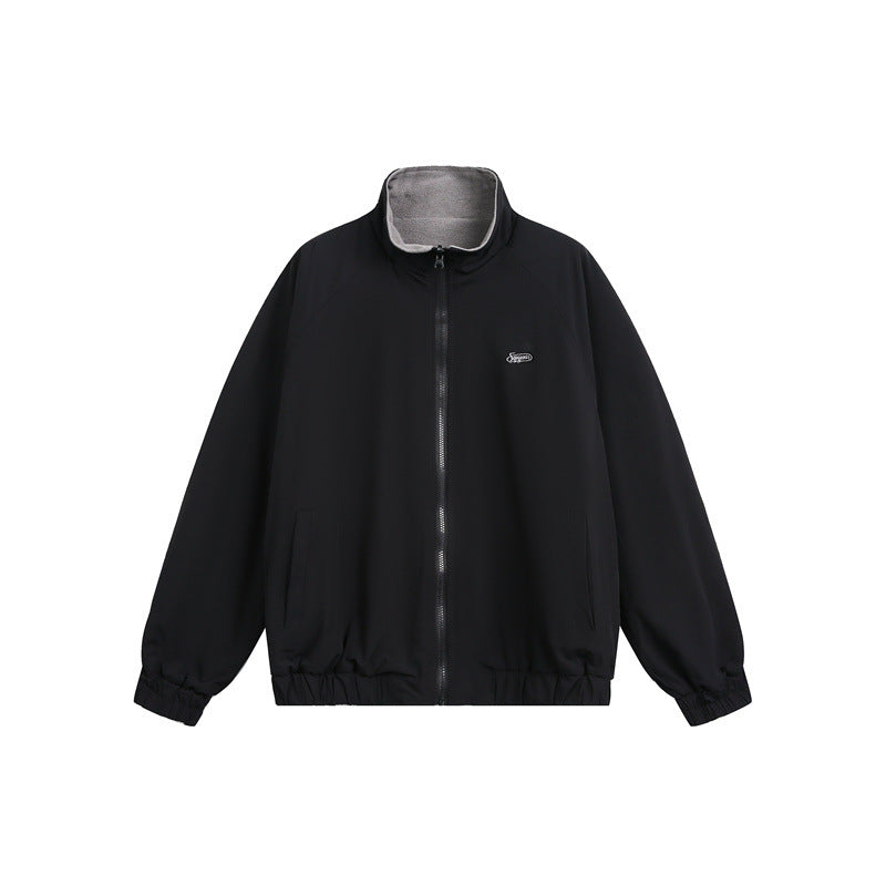 Unisex Leichte Fleece-Outdoorjacke mit Reißverschluss-Brusttasche und elastischem Saum Shop Nory