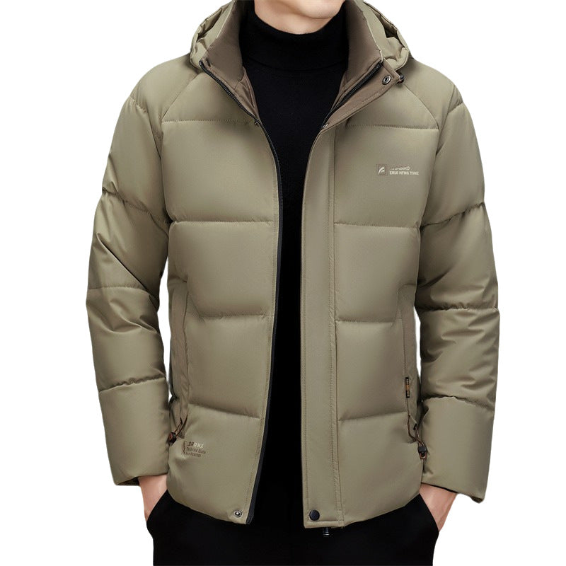 Herren Wattierte Stehkragenjacke mit wasserabweisender Oberfläche und Reißverschlusstaschen Shop Nory