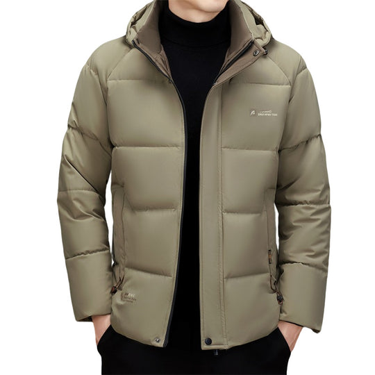 Herren Wattierte Stehkragenjacke mit wasserabweisender Oberfläche und Reißverschlusstaschen Shop Nory