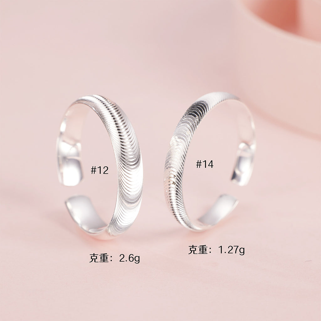 Damen Armreif aus hochwertigem Edelstahl mit modernem Wellendesign Shop Nory