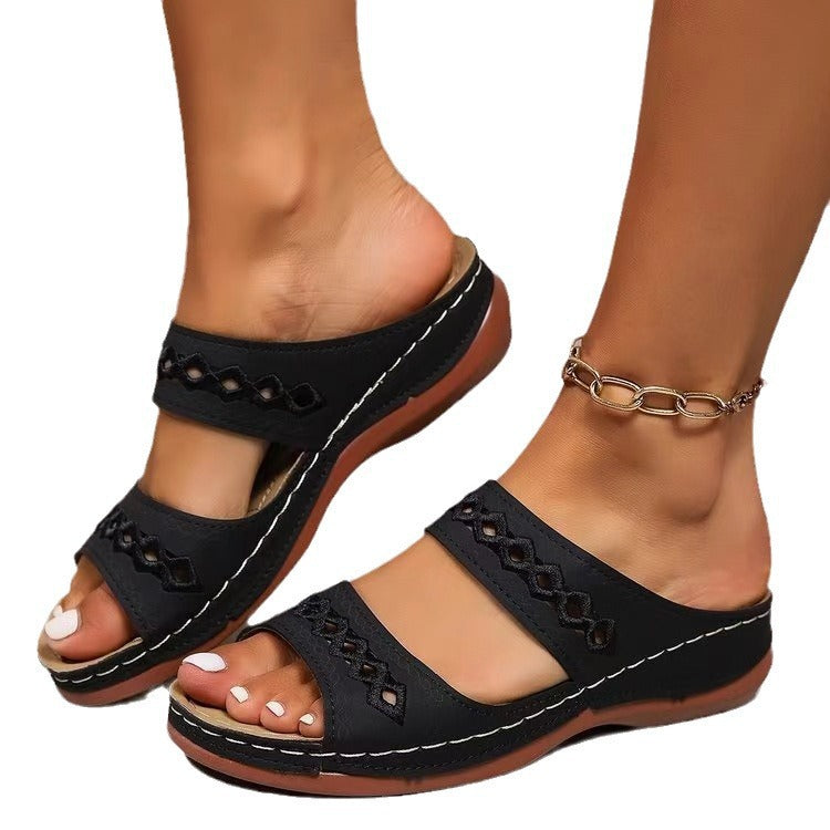 Damen Komfortable Sandaletten mit atmungsaktiven Einsätzen