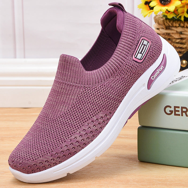 Damen nan nahtloser Strick-Slipper mit elastischem Einstieg und stoßdämpfender Komfortsohle Shop Nory