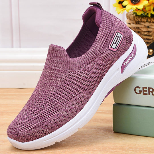 Damen nan nahtloser Strick-Slipper mit elastischem Einstieg und stoßdämpfender Komfortsohle Shop Nory