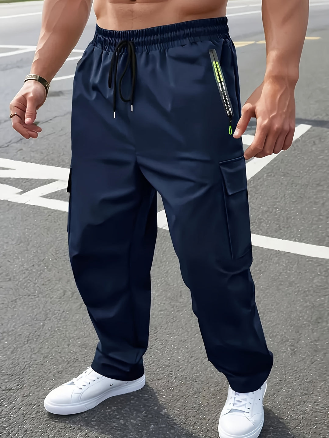 Herren Praktische Cargo-Hose mit verstellbarem Gummizug Shop Nory