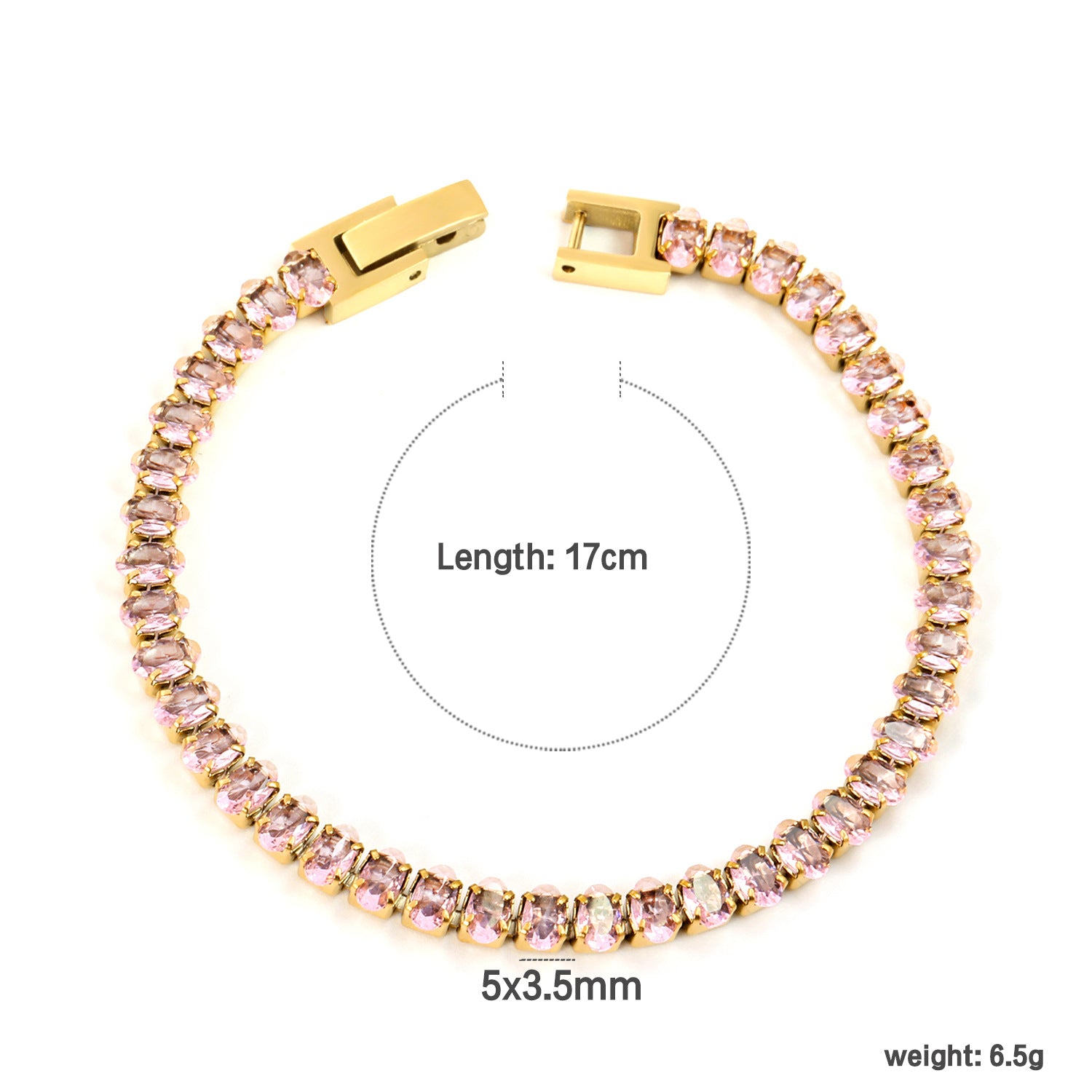 Damen Armband mit funkelnden Zirkonia und eleganter Goldbeschichtung Shop Nory