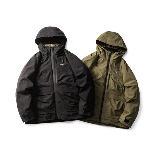 Herren Funktionelle Outdoor-Softshelljacke mit Kapuze und Mehrfachtaschen Shop Nory
