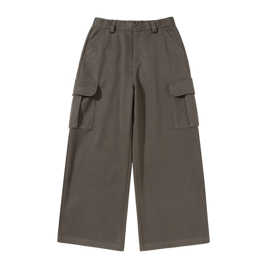 Damen Cropped Cargo-Hose mit weitem Bein und aufgesetzten Taschen Shop Nory