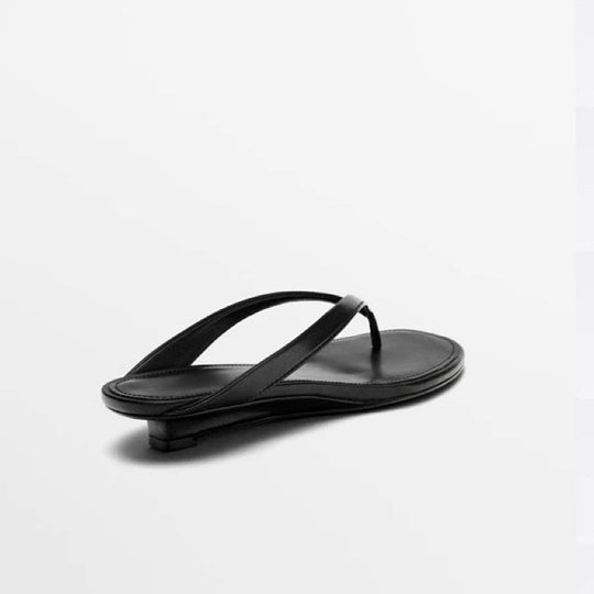 Damen elegante Zehentrenner-Sandalen mit minimalistischem Riemendesign