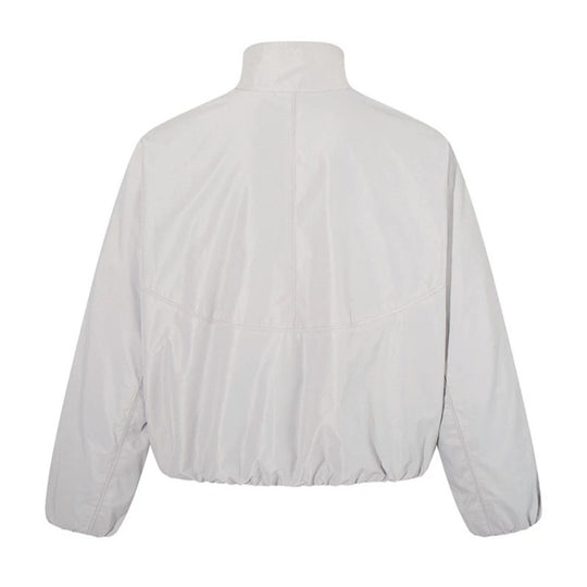 Damen Kurz geschnittene Stehkragen‑Blousonjacke mit elastischem Saum und verdecktem Reißverschluss Shop Nory