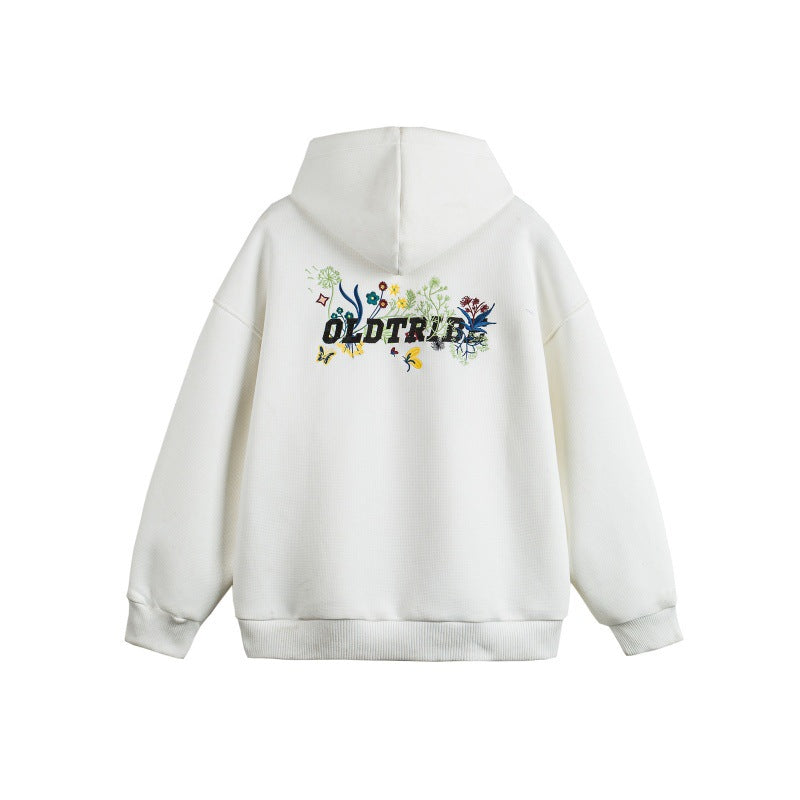Unisex Kapuzen‑Zipjacke aus strukturierter Waffelqualität im Boxy‑Cut mit Zwei‑Wege‑Reißverschluss Shop Nory