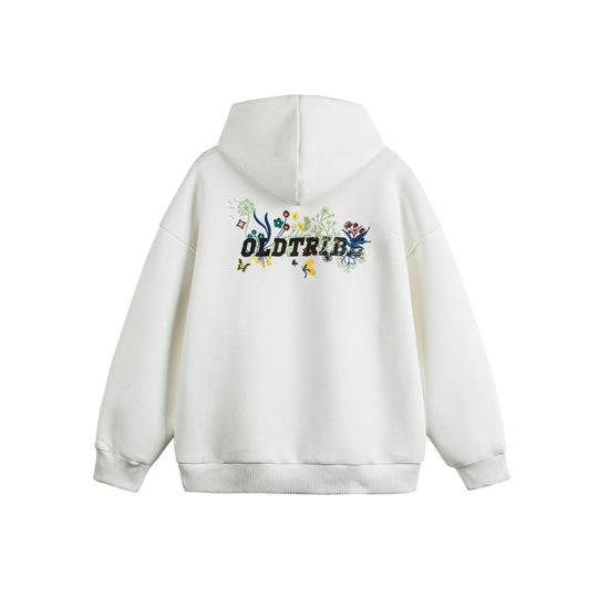 Unisex Kapuzen‑Zipjacke aus strukturierter Waffelqualität im Boxy‑Cut mit Zwei‑Wege‑Reißverschluss Shop Nory
