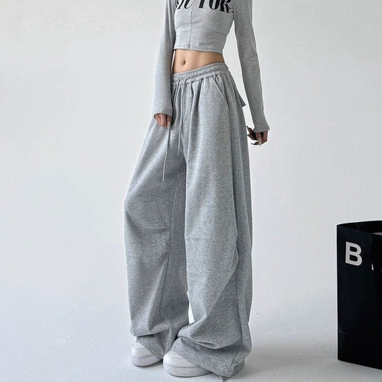 Damen nan weite Jogginghose mit extra weitem Bein und Kordelzugbund aus French Terry Shop Nory