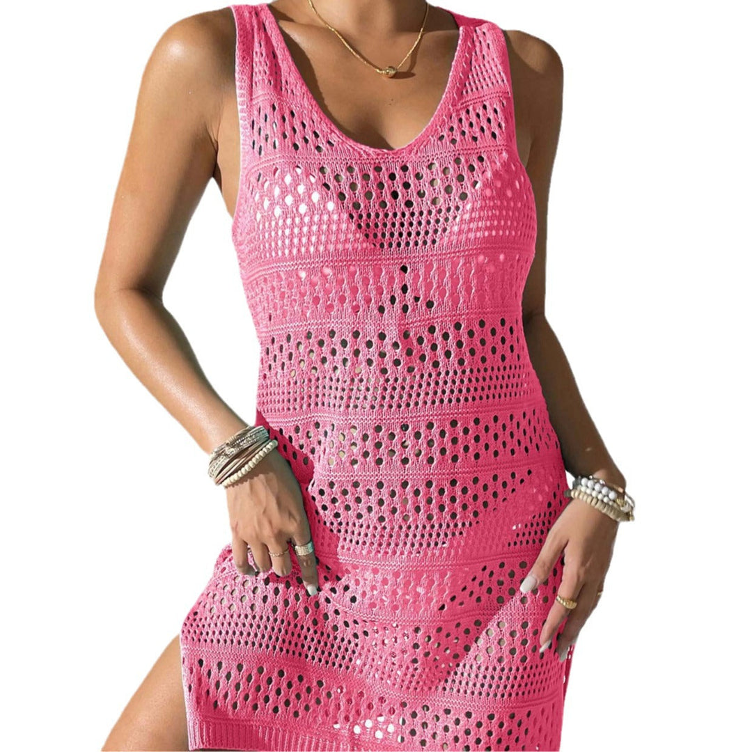 Damen eleganter Häkel-Strandsarong mit modischem Lochmuster