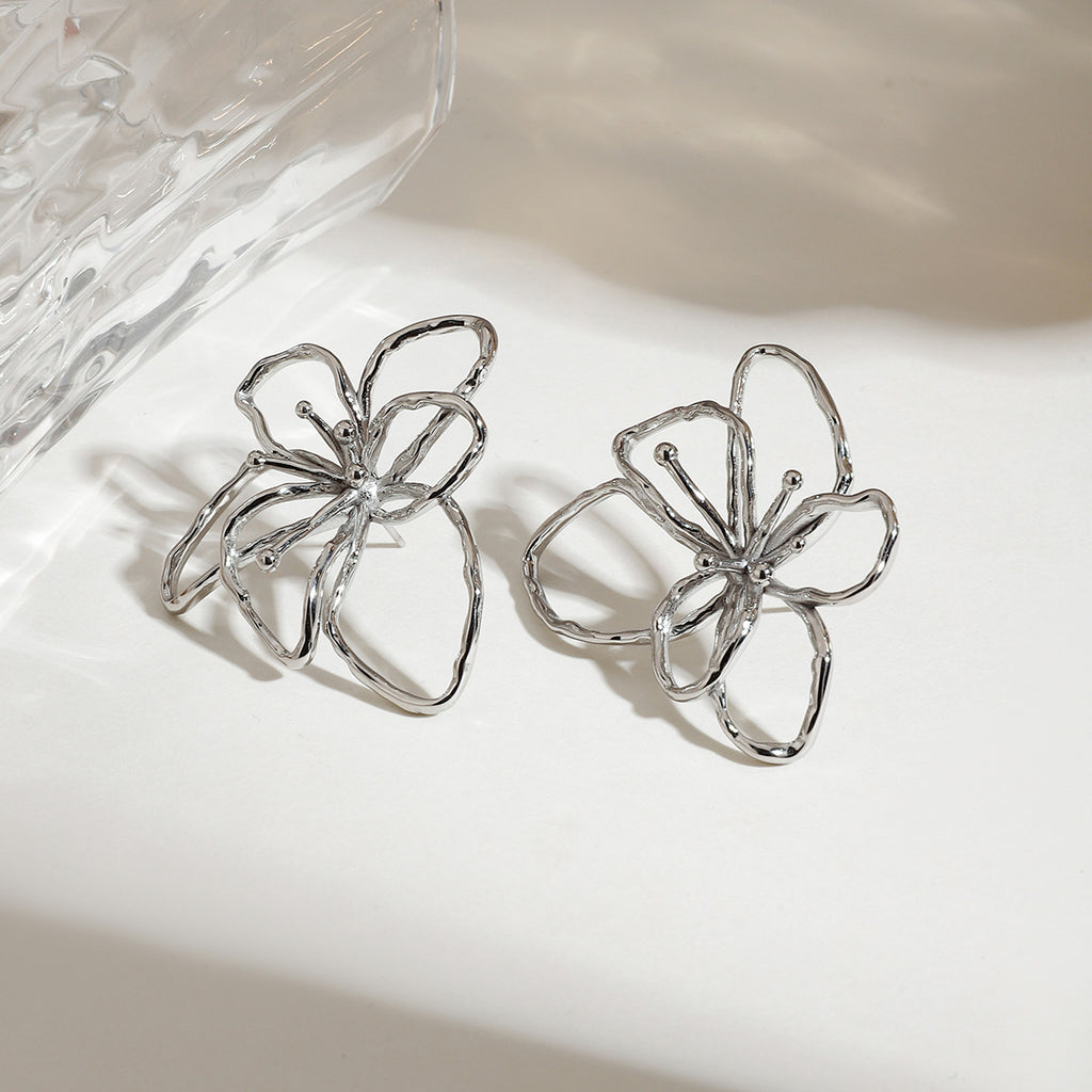 Damen filigrane Ohrstecker mit Blumenmuster Shop Nory