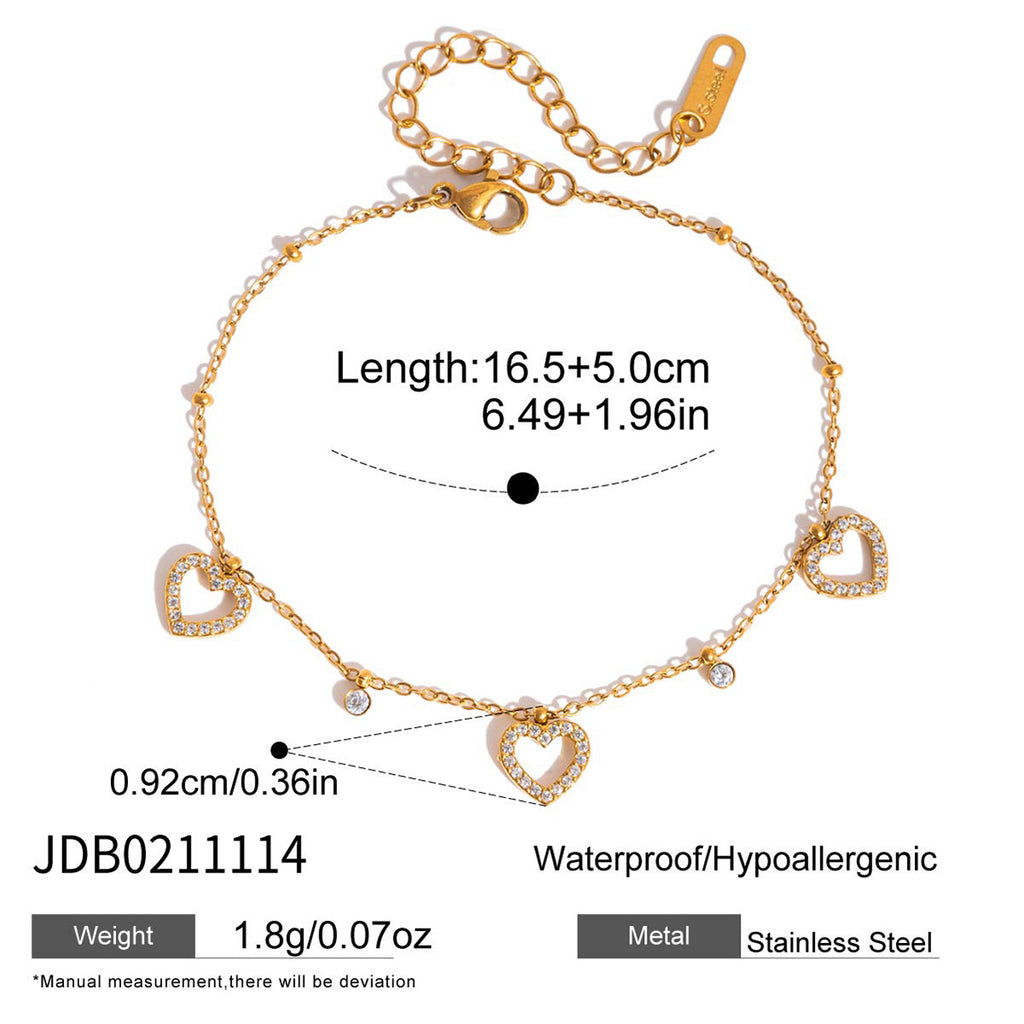 Damen Armband mit funkelnden Kreuzanhängern und hypoallergener Edelstahlverarbeitung Shop Nory