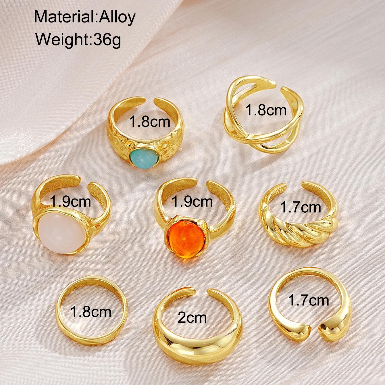 Damen Ring-Set mit verschiedenen einzigartigen Designs und funkelnden Akzenten Shop Nory