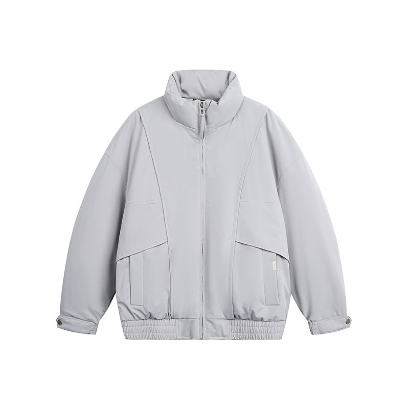 Herren Leichte Winddichte Urban-Utility Bomberjacke mit Stehkragen und elastischem Saum Shop Nory