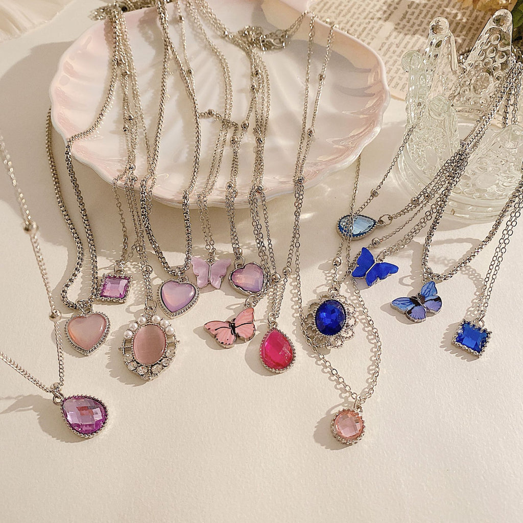 Damen Halskettenset mit bunten Anhängern und hochwertigen Details Shop Nory