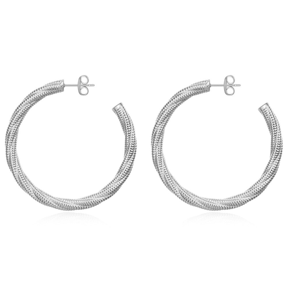 Damen Creolen mit modernem gedrehtem Design Shop Nory