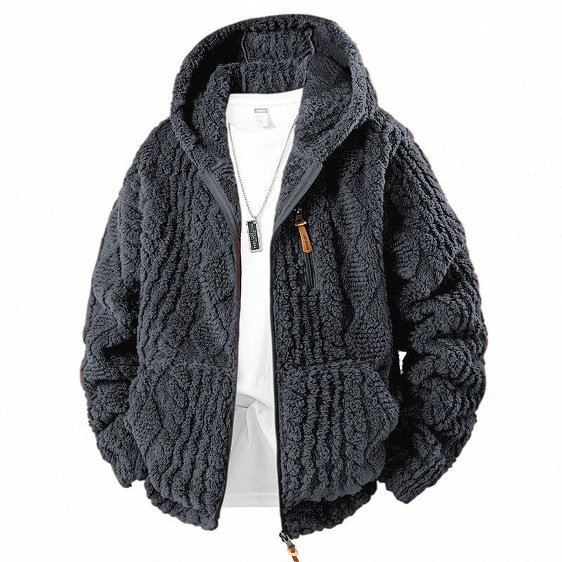 Herren Fleece Jacke mit Kapuze Shop Nory