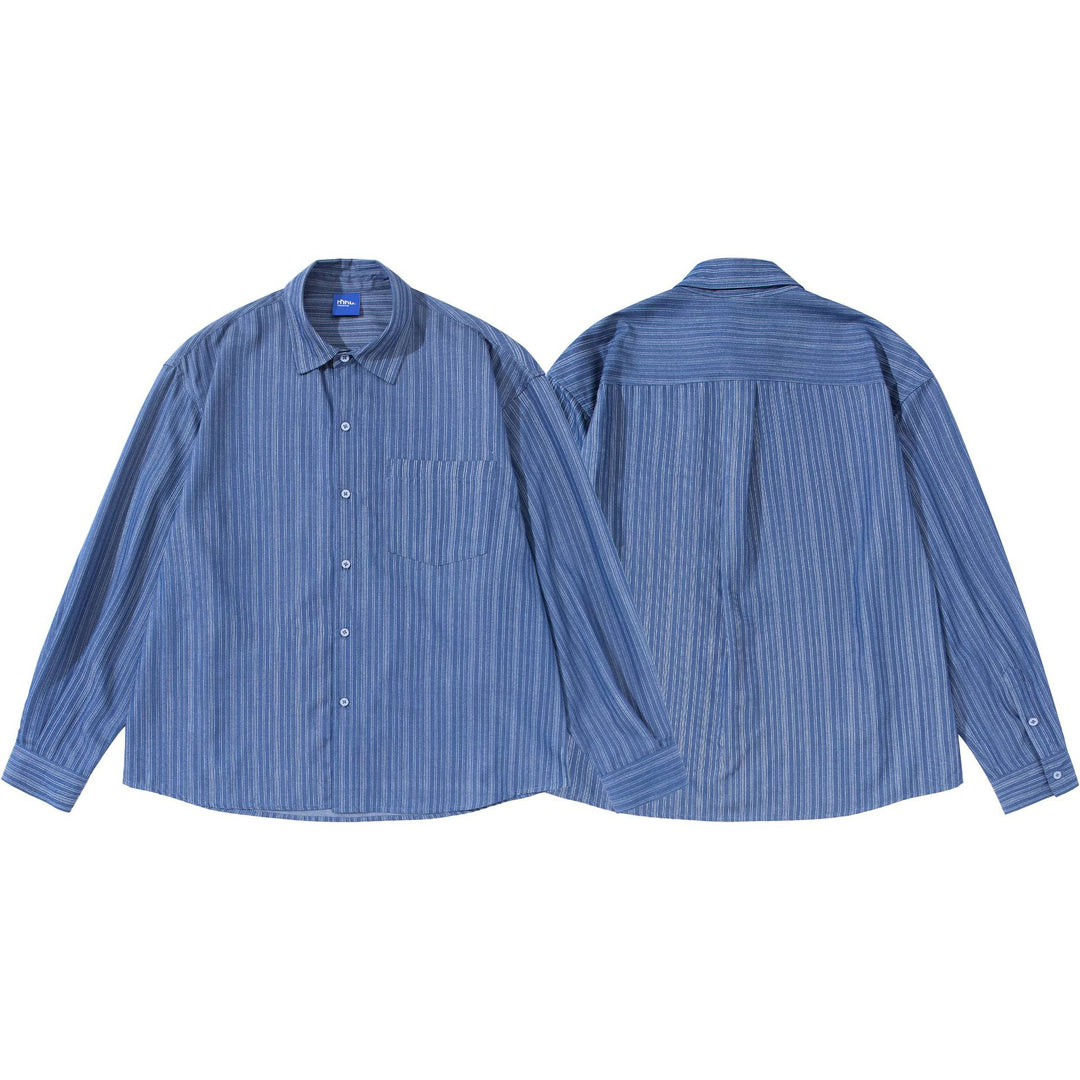 Unisex Gestreiftes Oversize‑Hemd im Boxy‑Schnitt Shop Nory