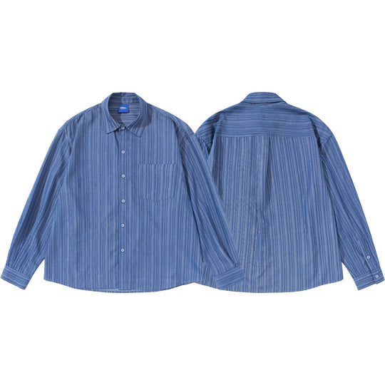 Unisex Gestreiftes Oversize‑Hemd im Boxy‑Schnitt Shop Nory