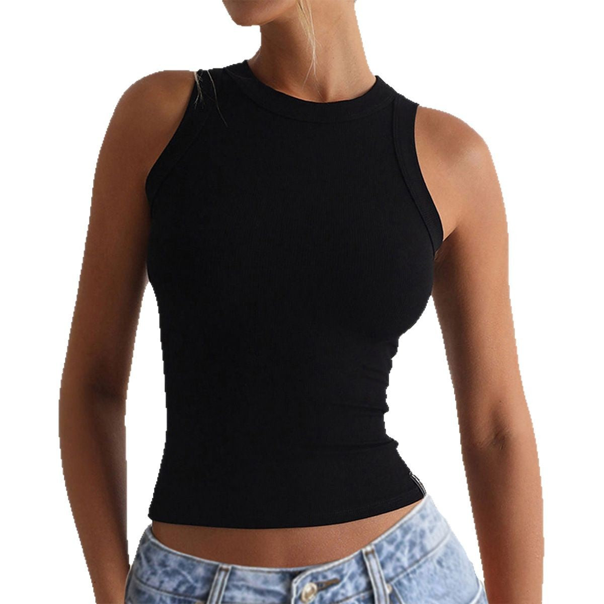 Damen Sportliches Ripp-Trägershirt