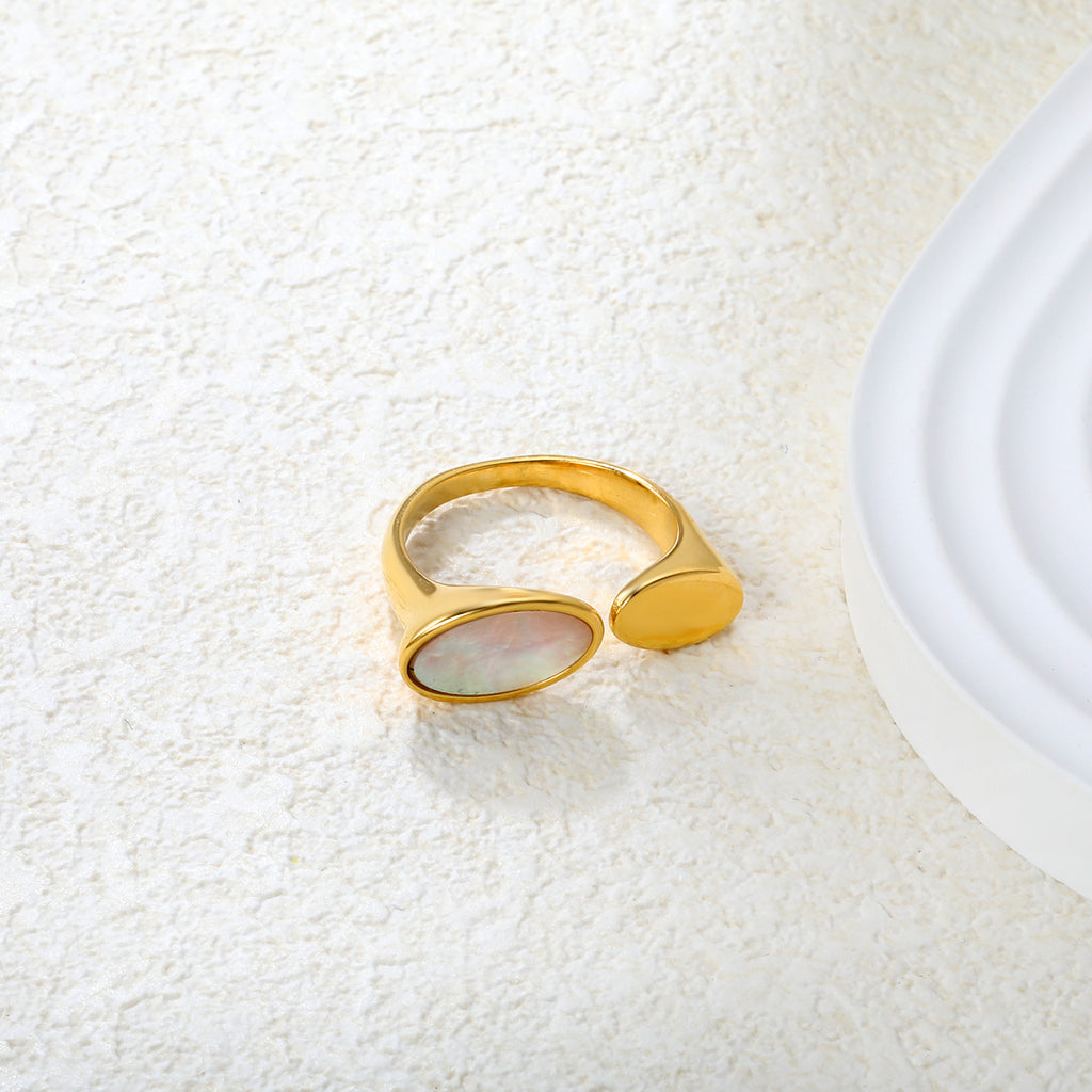 Damen modischer Ring mit verstellbarem Design und elegantem Perlenakzent Shop Nory