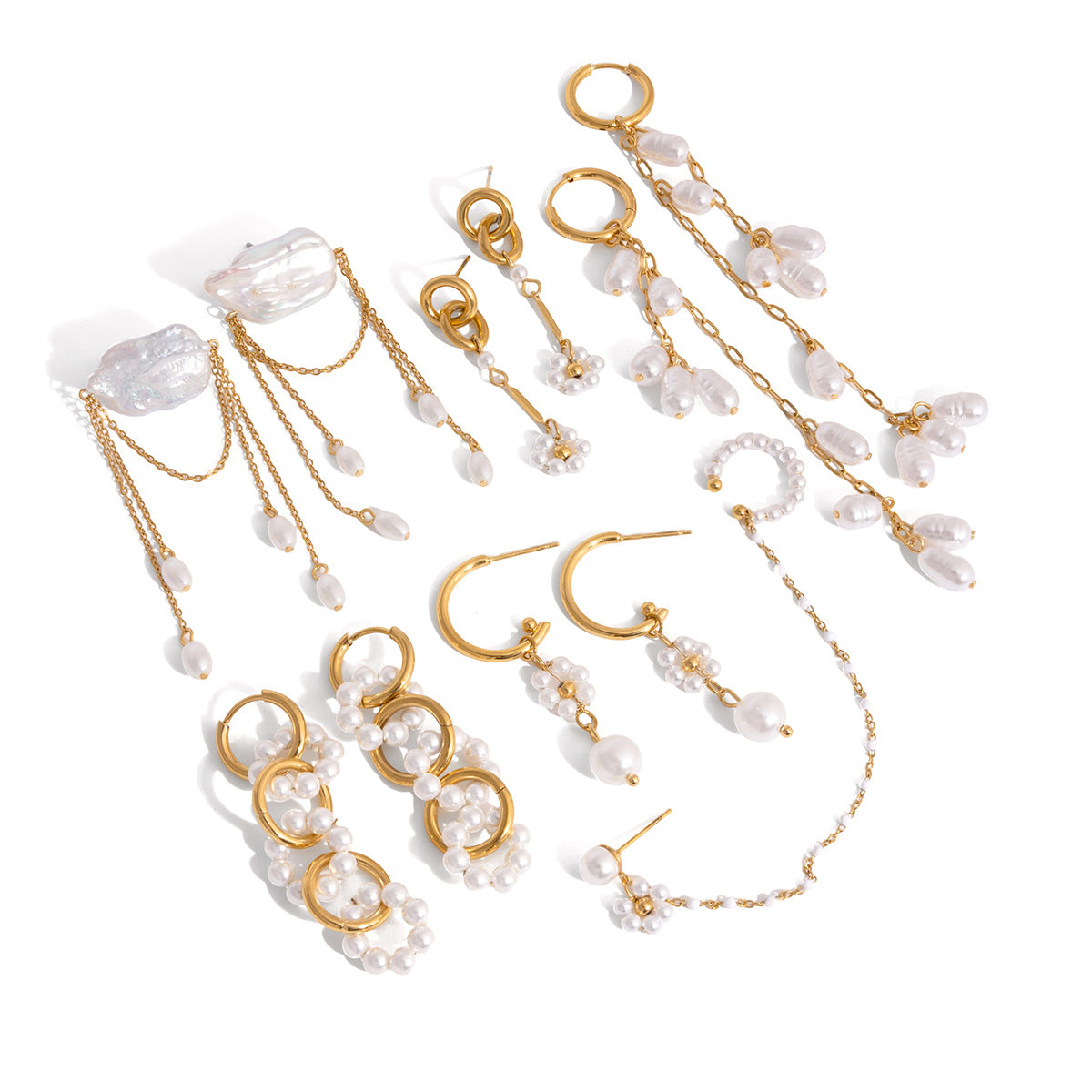 Damen Ohrhänger mit funkelnden Kristall-Details Shop Nory