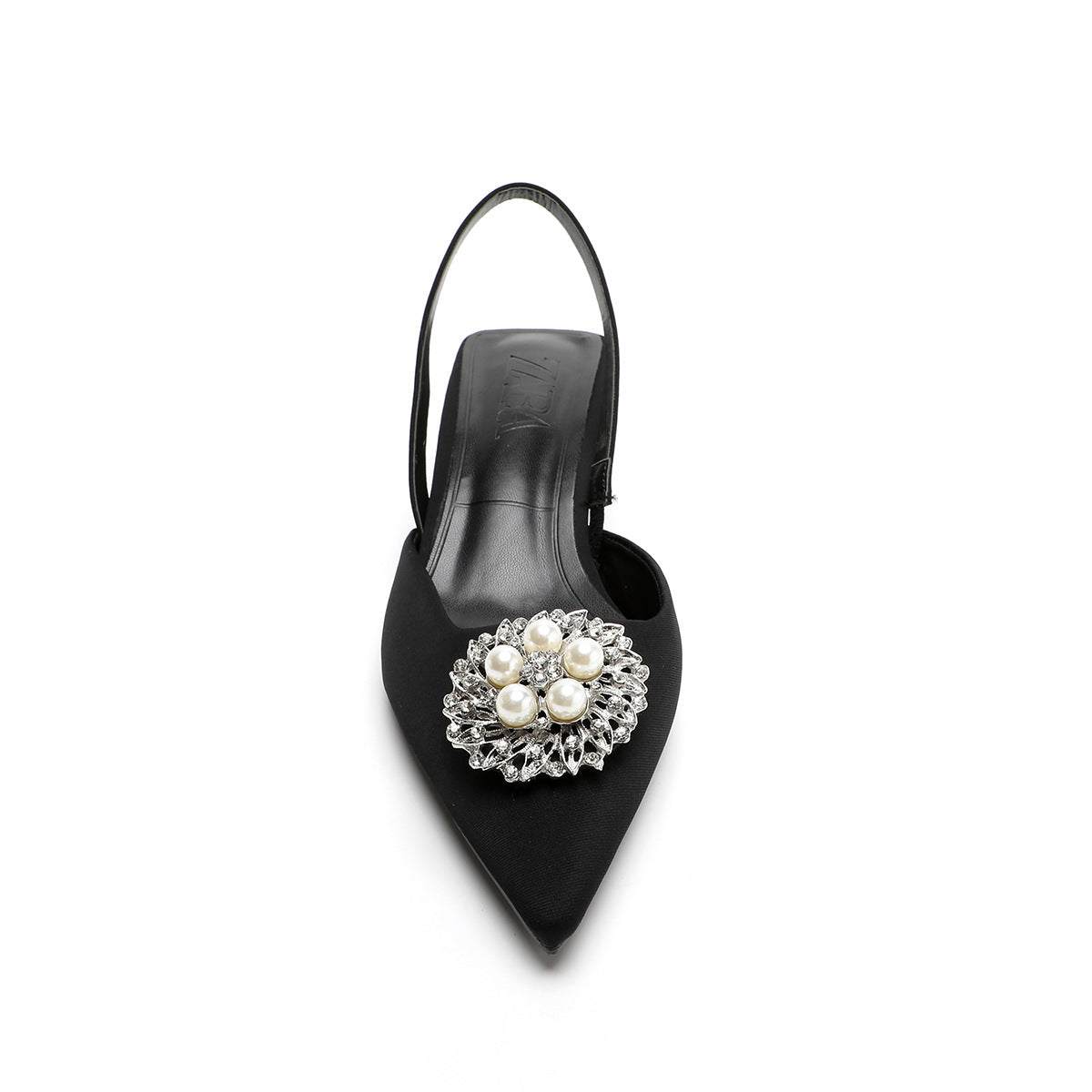 Damen Sling-Pumps mit elegantem Perlenschmuck und bequemer Laufsohle