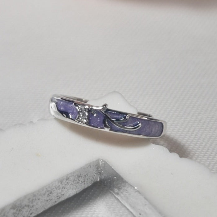 Damen Ring mit kunstvollem Design und elegantem blauen Akzent Shop Nory